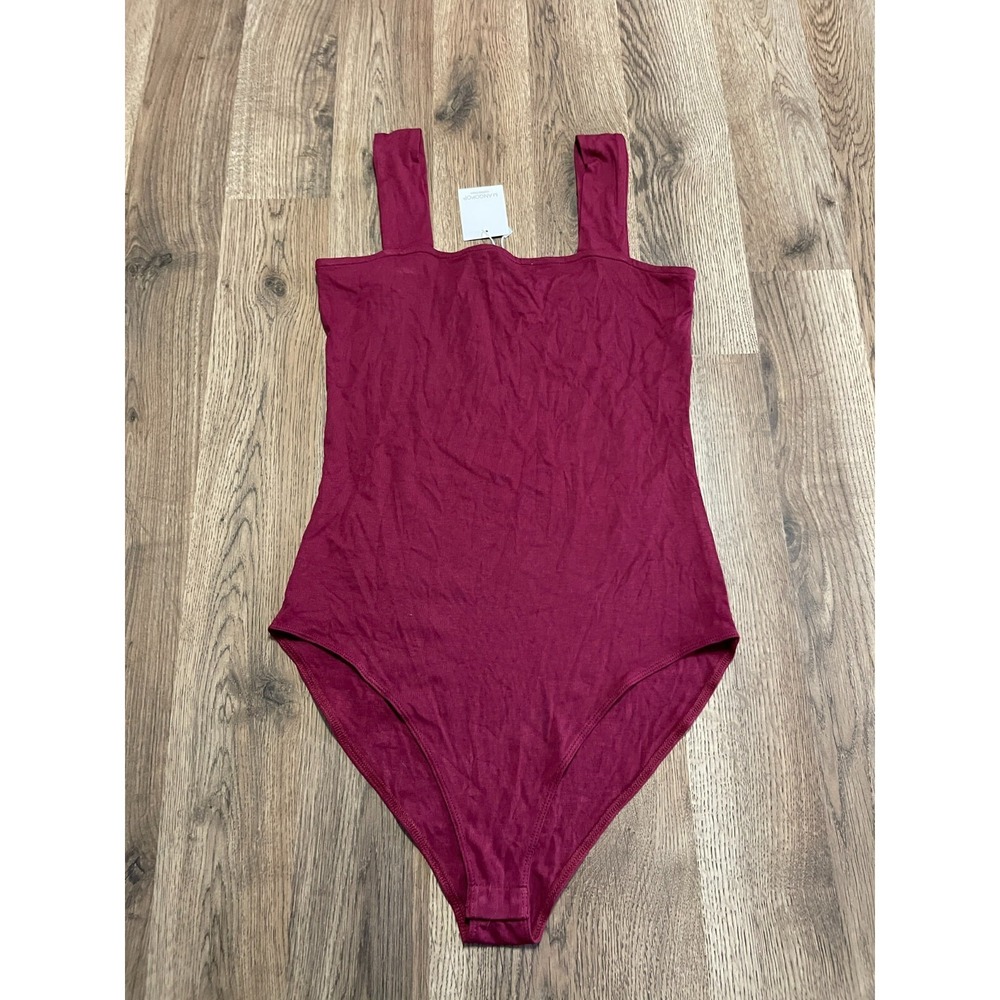 Mango Pop Bodysuit, Women's Size Large, Red, Tank Top, Sleeveless, NWT